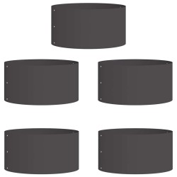 Anneau de jardinière 5 pcs Noir 40 x 40 x 20 cm 554941554941