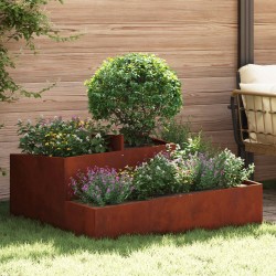 Cache-pot de jardin Marron 100 x 100 x 50 cm Acier patiné 554942554942