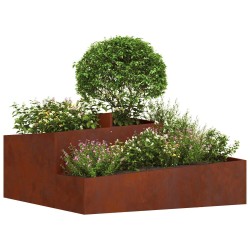 Cache-pot de jardin Marron 100 x 100 x 50 cm Acier patiné 554942554942