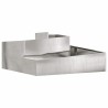 Cache-pot de jardin Argent 100 x 100 x 50 cm Acier inoxydable 554949554949