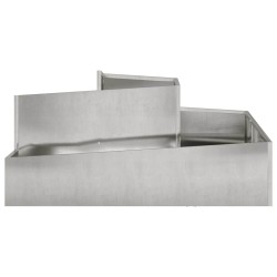 Cache-pot de jardin Argent 100 x 100 x 50 cm Acier inoxydable 554949554949