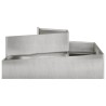Cache-pot de jardin Argent 100 x 100 x 50 cm Acier inoxydable 554949554949