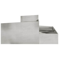 Cache-pot de jardin Argent 100 x 100 x 50 cm Acier inoxydable 554949554949