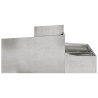 Cache-pot de jardin Argent 100 x 100 x 50 cm Acier inoxydable 554949554949
