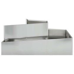 Cache-pot de jardin Argent 100 x 100 x 50 cm Acier galvanisé 554950554950