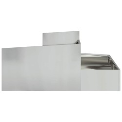 Cache-pot de jardin Argent 100 x 100 x 50 cm Acier galvanisé 554950554950