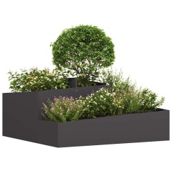 Cache-pot de jardin Noir 100 x 100 x 50 cm Acier laminé à froid 554952554952