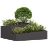 Cache-pot de jardin Noir 100 x 100 x 50 cm Acier laminé à froid 554952554952