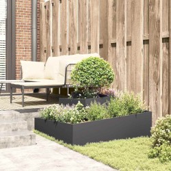 Cache-pot de jardin Noir 100 x 100 x 50 cm Acier laminé à froid 554952554952
