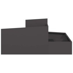 Cache-pot de jardin Noir 100 x 100 x 50 cm Acier laminé à froid 554952554952