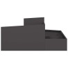 Cache-pot de jardin Noir 100 x 100 x 50 cm Acier laminé à froid 554952554952