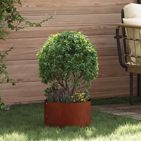 Anneau de jardinière 5 pcs Marron 30 x 30 x 20 cm Acier patiné 554953554953