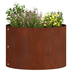 Anneau de jardinière 5 pcs Marron 30 x 30 x 20 cm Acier patiné 554953554953