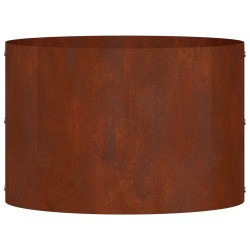 Anneau de jardinière 5 pcs Marron 30 x 30 x 20 cm Acier patiné 554953554953