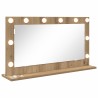 Miroir de vanité Rectangulaire Chêne artisanal 80 x 45 x 18 cm 554956554956