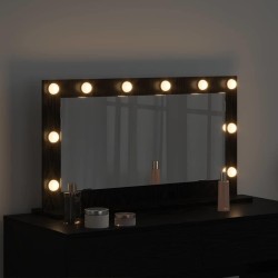 Miroir de vanité Rectangulaire Chêne noir 80 x 45 x 18 cm 554957554957