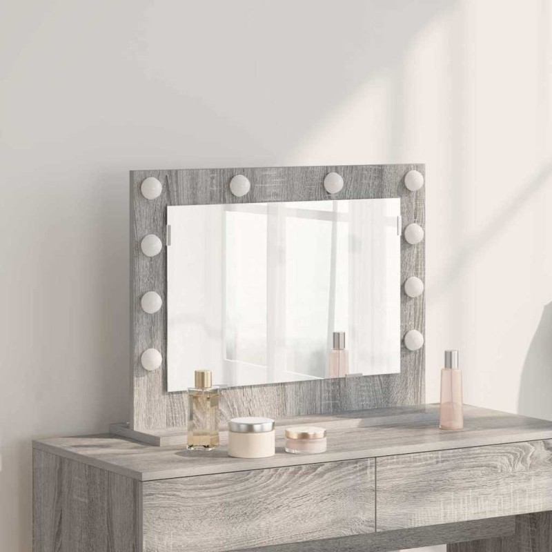 Miroir de vanité Rectangulaire Gris Sonoma 60 x 45 x 18 cm 554960554960