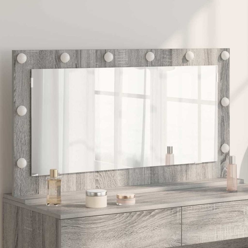 Miroir de vanité Rectangulaire Gris Sonoma 100 x 55 x 18 cm 554961554961