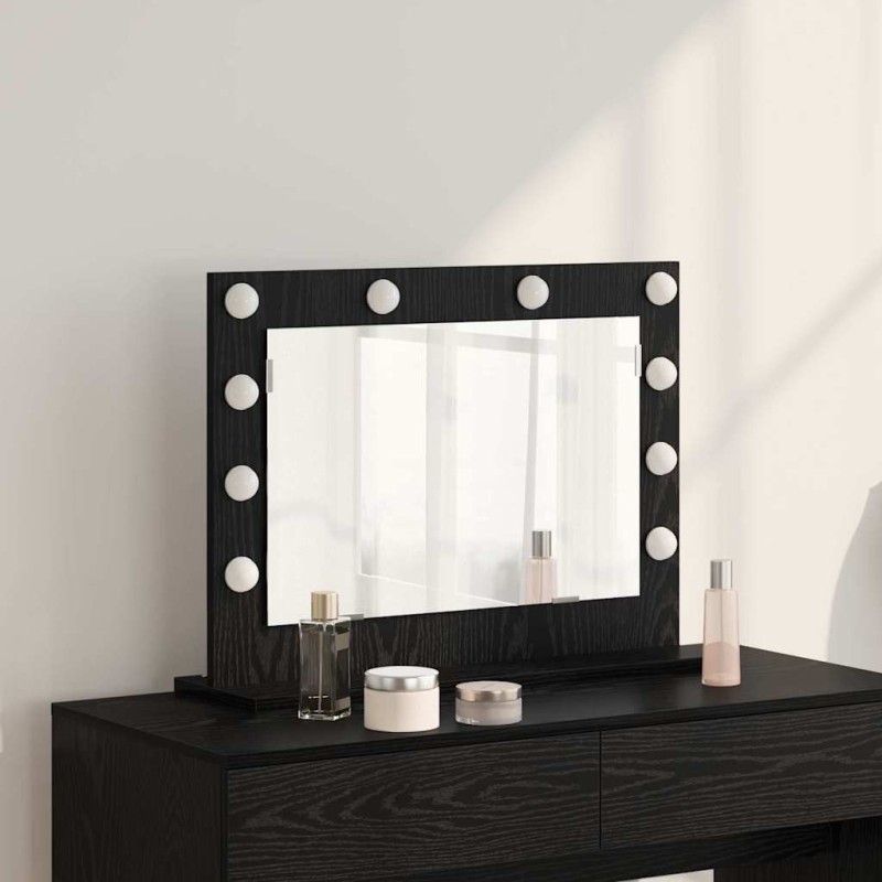 Miroir de vanité Rectangulaire Chêne noir 60 x 45 x 18 cm 554965554965