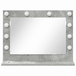Miroir de vanité Rectangulaire Gris béton 60 x 45 x 18 cm 554966554966