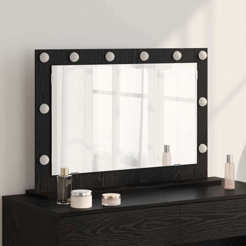 Miroir de vanité Rectangulaire Chêne noir 80 x 15 x 18 cm 554973554973