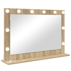 Miroir de vanité Rectangulaire Chêne Sonoma 80 x 55 x 18 cm 554974554974