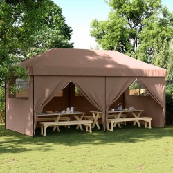Tente de fête Marron 292 x 580 x 315 cm Tissu Oxford 554977554977