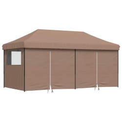 Tente de fête Marron 292 x 580 x 315 cm Tissu Oxford 554977554977