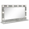 Miroir de vanité Rectangulaire Gris béton 80 x 45 x 18 cm 554979554979
