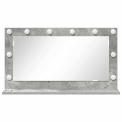 Miroir de vanité Rectangulaire Gris béton 80 x 45 x 18 cm 554979554979