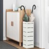 Porte-parapluie avec stockage Blanc 15,5 x 15,5 x 49 cm Acier 554984554984