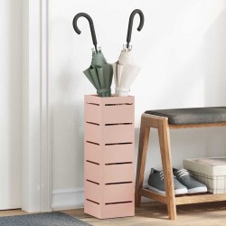 Porte-parapluie avec stockage Rose 15,5 x 15,5 x 49 cm Métal 554985554985