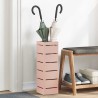 Porte-parapluie avec stockage Rose 15,5 x 15,5 x 49 cm Métal 554985554985