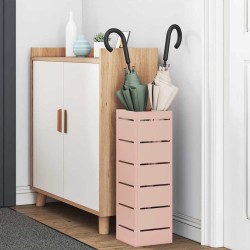 Porte-parapluie avec stockage Rose 15,5 x 15,5 x 49 cm Métal 554985554985