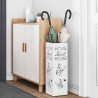 Porte-parapluie avec stockage Blanc 15,5 x 15,5 x 49 cm Métal 554993554993