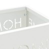 Porte-parapluie avec stockage Blanc 15,5 x 15,5 x 49 cm Métal 554993554993