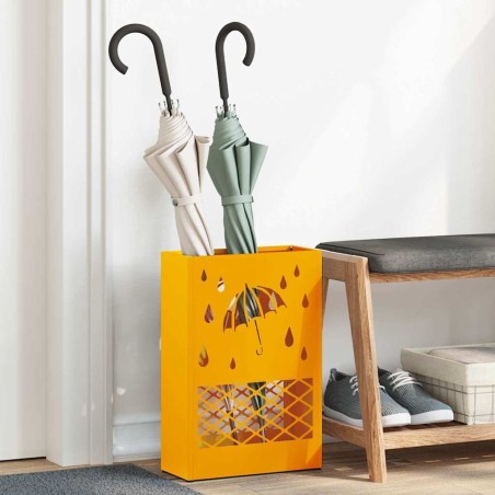 Porte-parapluie jaune moutarde 28 x 12 x 41 cm Acier 554998554998