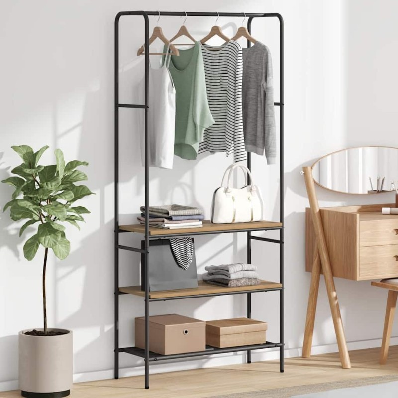Porte-vêtements avec étagère Chêne artisanal 77 x 30 x 171 cm 554999554999