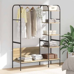 Porte-vêtements Marron 120 x 44 x 160 cm Bois d'ingénierie 555014555014