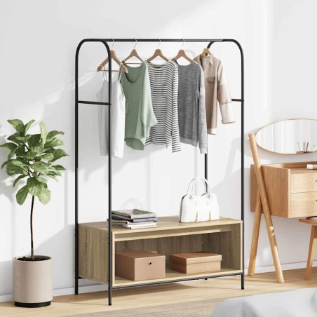 Porte-vêtements Chêne brun 100 x 44 x 160 cm Bois d'ingénierie 555017555017