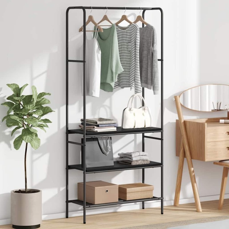 Porte-vêtements Chêne noir 77 x 30 x 171 cm Bois d'ingénierie 555021555021