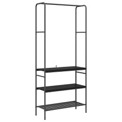 Porte-vêtements Chêne noir 77 x 30 x 171 cm Bois d'ingénierie 555021555021