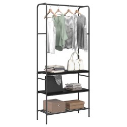 Porte-vêtements Chêne noir 77 x 30 x 171 cm Bois d'ingénierie 555021555021