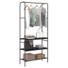 Porte-vêtements Chêne noir 77 x 30 x 171 cm Bois d'ingénierie 555021555021