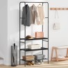 Porte-vêtements Chêne noir 77 x 30 x 171 cm Bois d'ingénierie 555021555021