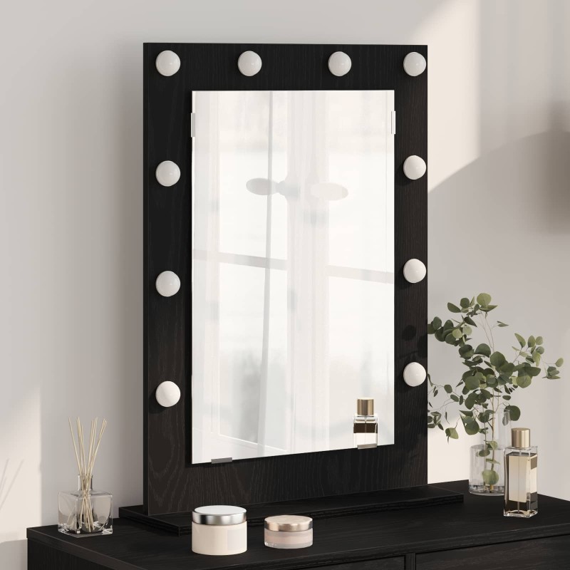 Miroir de vanité Rectangulaire Chêne noir 70 x 50 x 18 cm 555024555024
