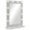 Miroir de vanité Rectangulaire Gris béton 70 x 50 x 18 cm 555032555032