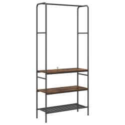 Porte-vêtements Chêne fumé 77 x 30 x 171 cm Bois d'ingénierie 555039555039