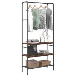 Porte-vêtements Chêne fumé 77 x 30 x 171 cm Bois d'ingénierie 555039555039