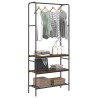 Porte-vêtements Chêne fumé 77 x 30 x 171 cm Bois d'ingénierie 555039555039